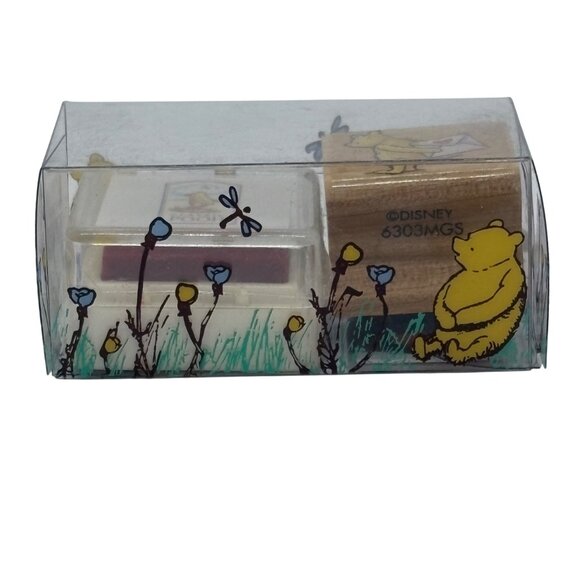 Disney Winnie The Pooh Rubber Stamp & Ink Pad Set In Classic Pooh Design - Picture 2 of 2